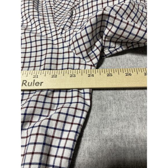 Ralph Lauren Shirt Mens Large Blue Flesh Pony Check Classic Fit Button - Picture 9 of 9